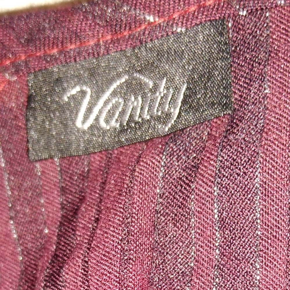 Vanity Brand Wrap Top Blouse Long Sleeves Striped - Picture 6 of 6